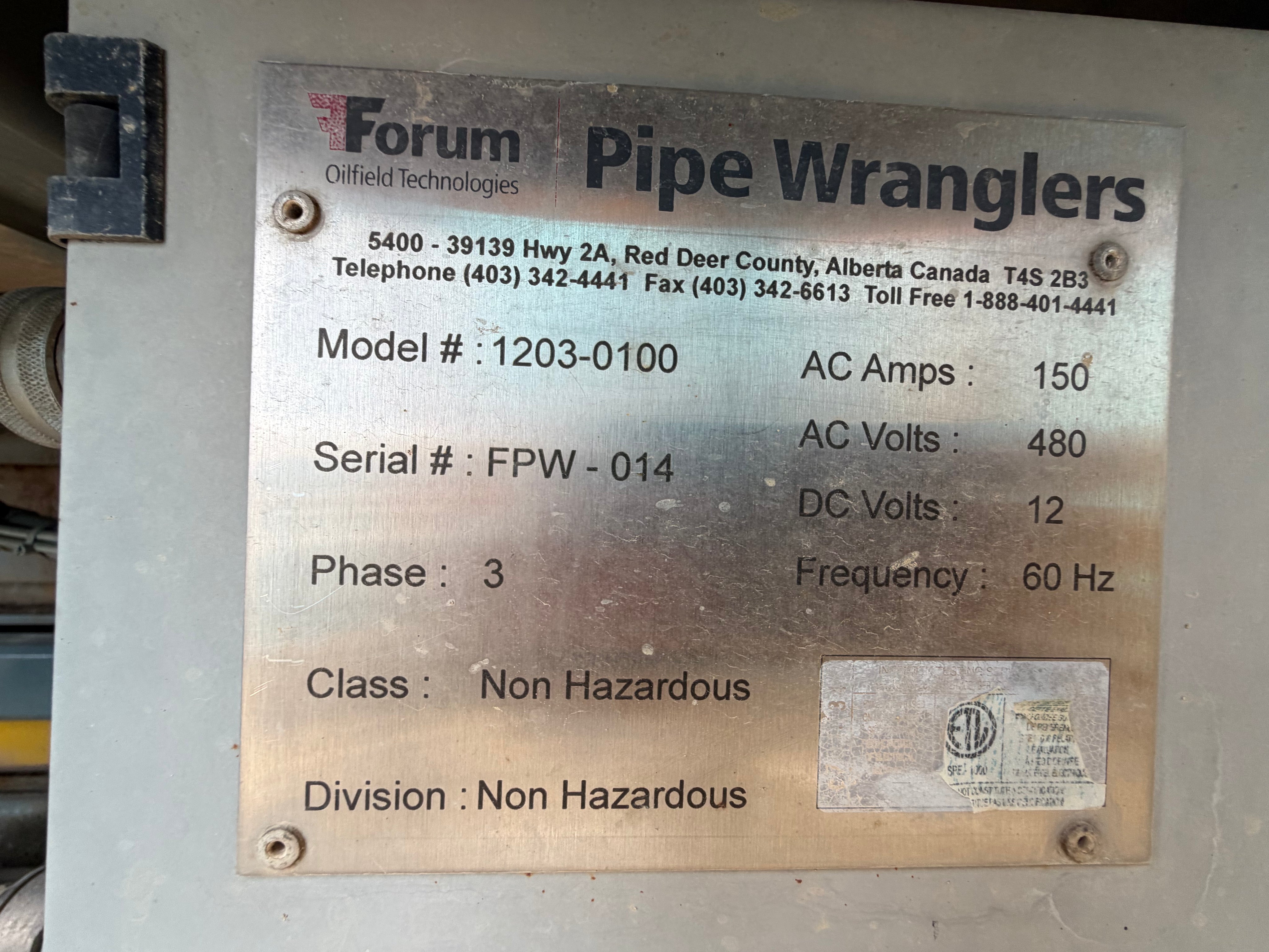 2008 Forum Pipe Wrangler 3500, Stock #60688, field photo 6 (979679bbff3a)