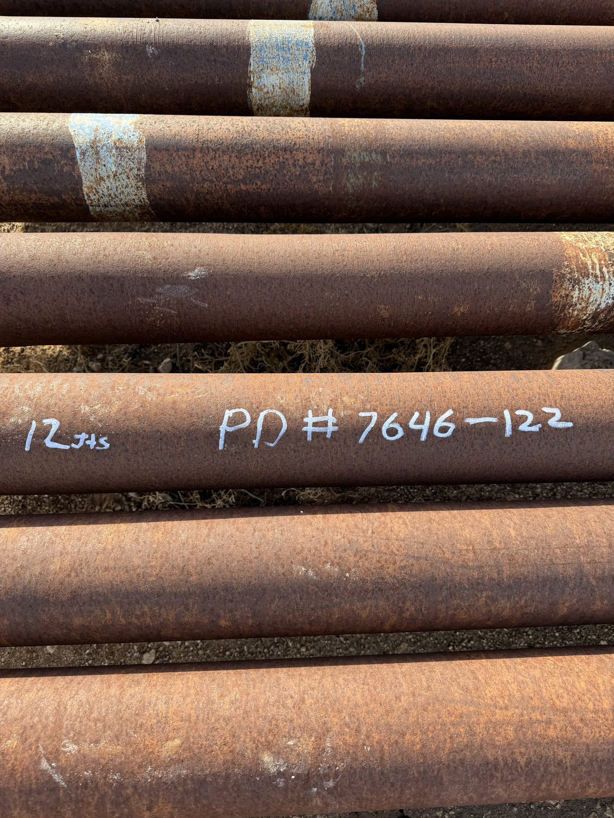 Drill pipe 4-1/2 in, Stock #7646-122, field photo 1 (50f1f43ab941)
