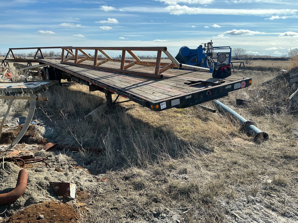 Stock #4886-184 - 1994 Transcraft 45 ft flatbed trailer - image 1