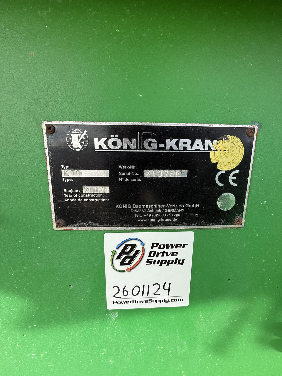 2006 Konig-krane K70 - Stock 2601123 - Image 11